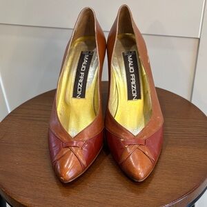 Maud Frizon Women's Two-Tone Leather Heels